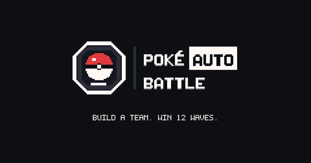 Poke Auto Battle — build, evolve, battle